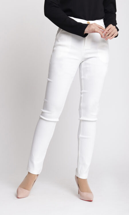 Zeera Skinny Pants Off White