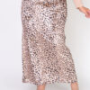 Leopard Velvet Plus Skirt Coffee - Image 2