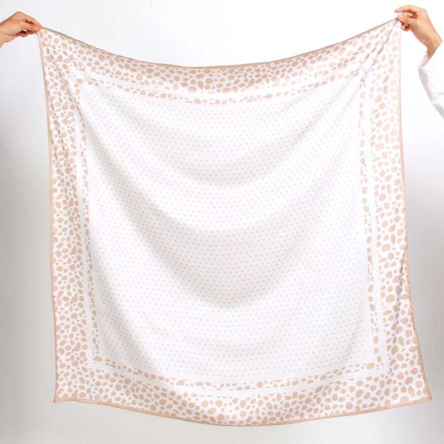 Dakota Leopard Printed Square Beige - Image 5