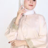 Dewi Plain Batwing Blouse Beige - Image 3