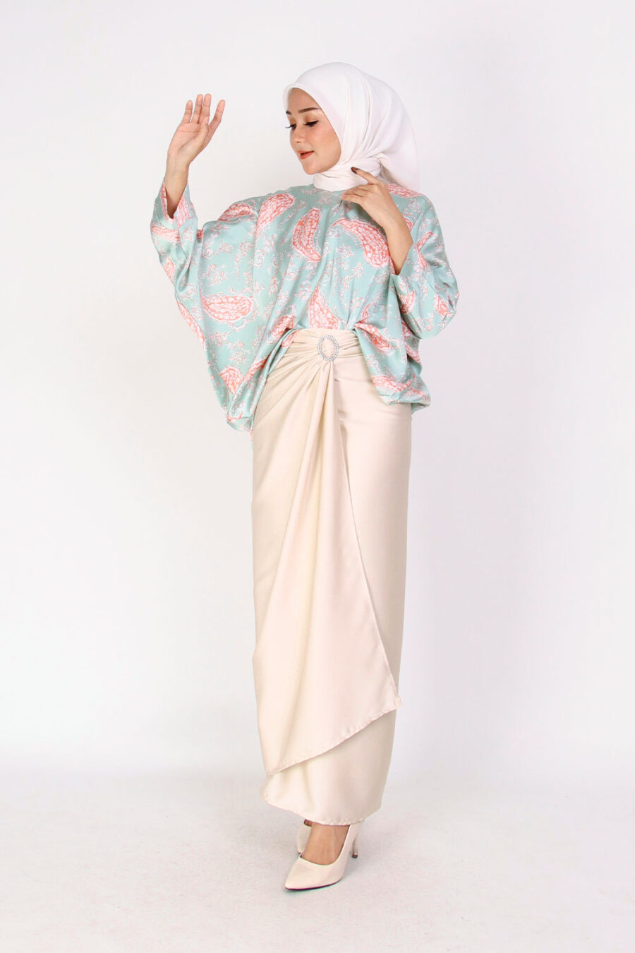 Dewi Plain Pario Skirt Beige - Image 2