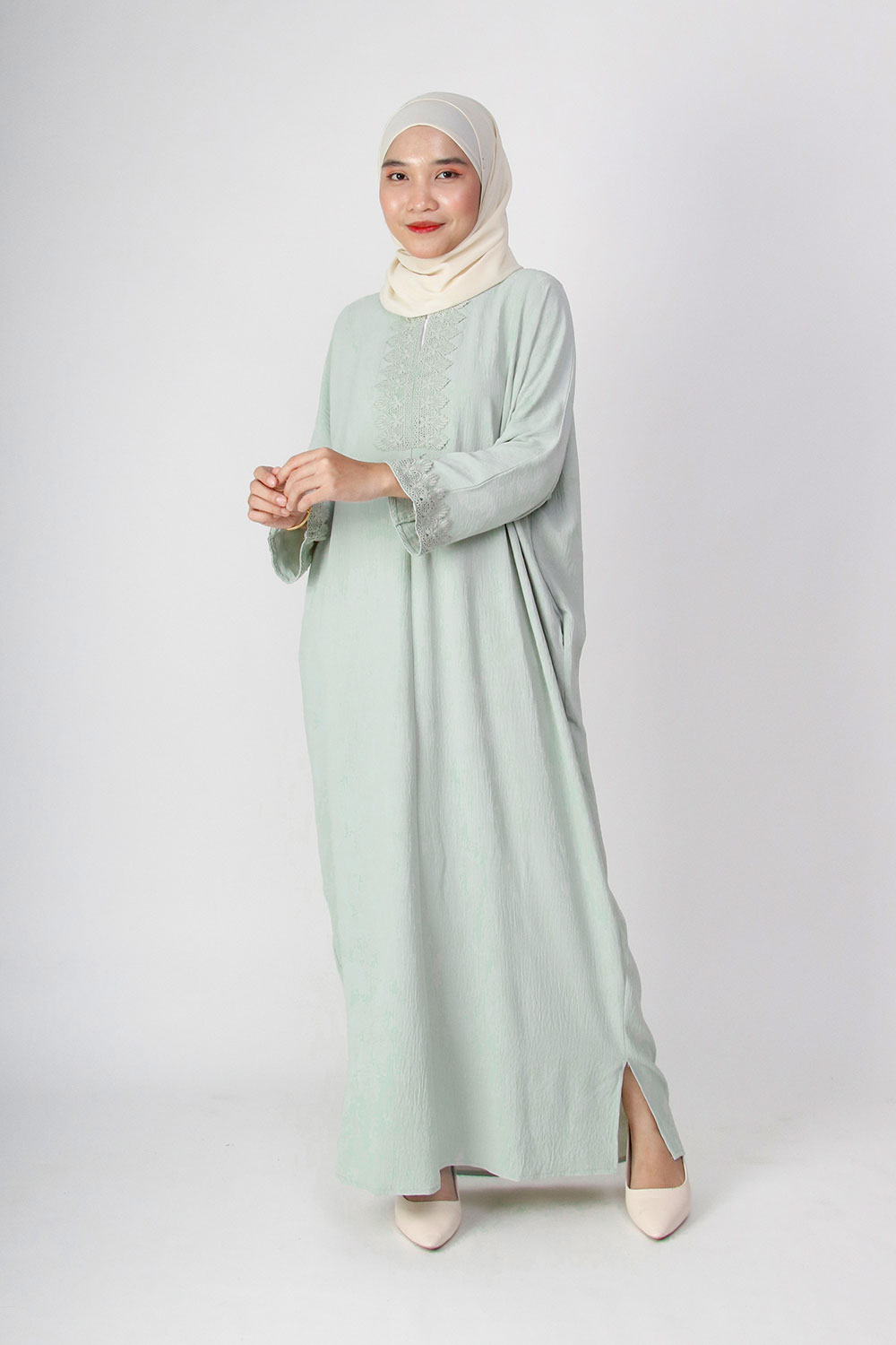 Khadeeja Kaftan Dusty Green Jasmina
