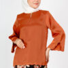 Maheeka Sulam Blouse Burnt Orange