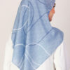 Jasmina Monogram Printed Shawl Blue - Image 2