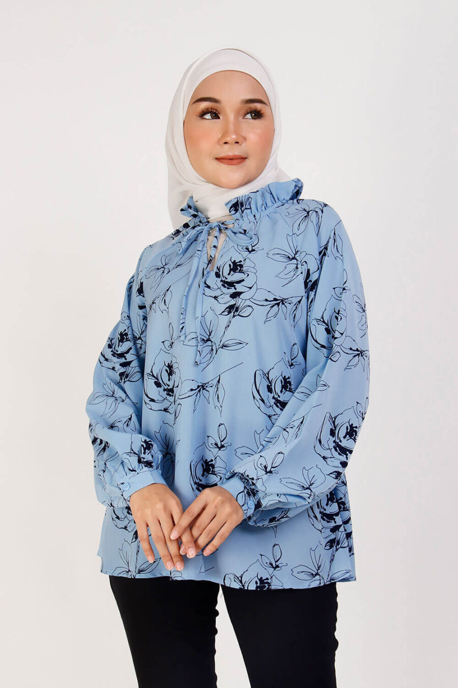 jasmina-top-blouse-latest-new-2023-puff-workwear-formal-jb-70306-blue