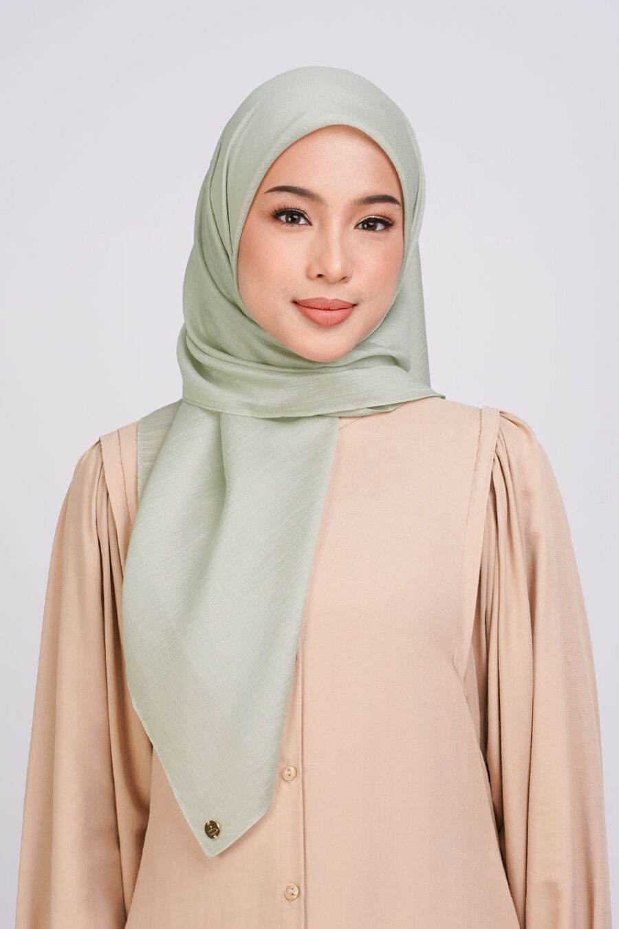 Amaya Texture Chiffon Square Mint Green - Image 3