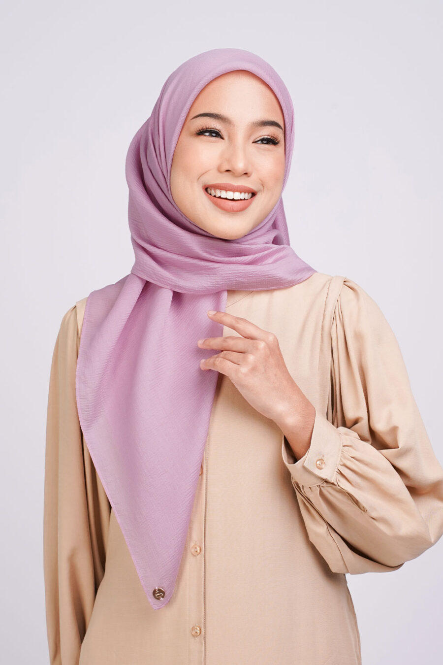 Amaya Texture Chiffon Square Sugar Violet - Image 2