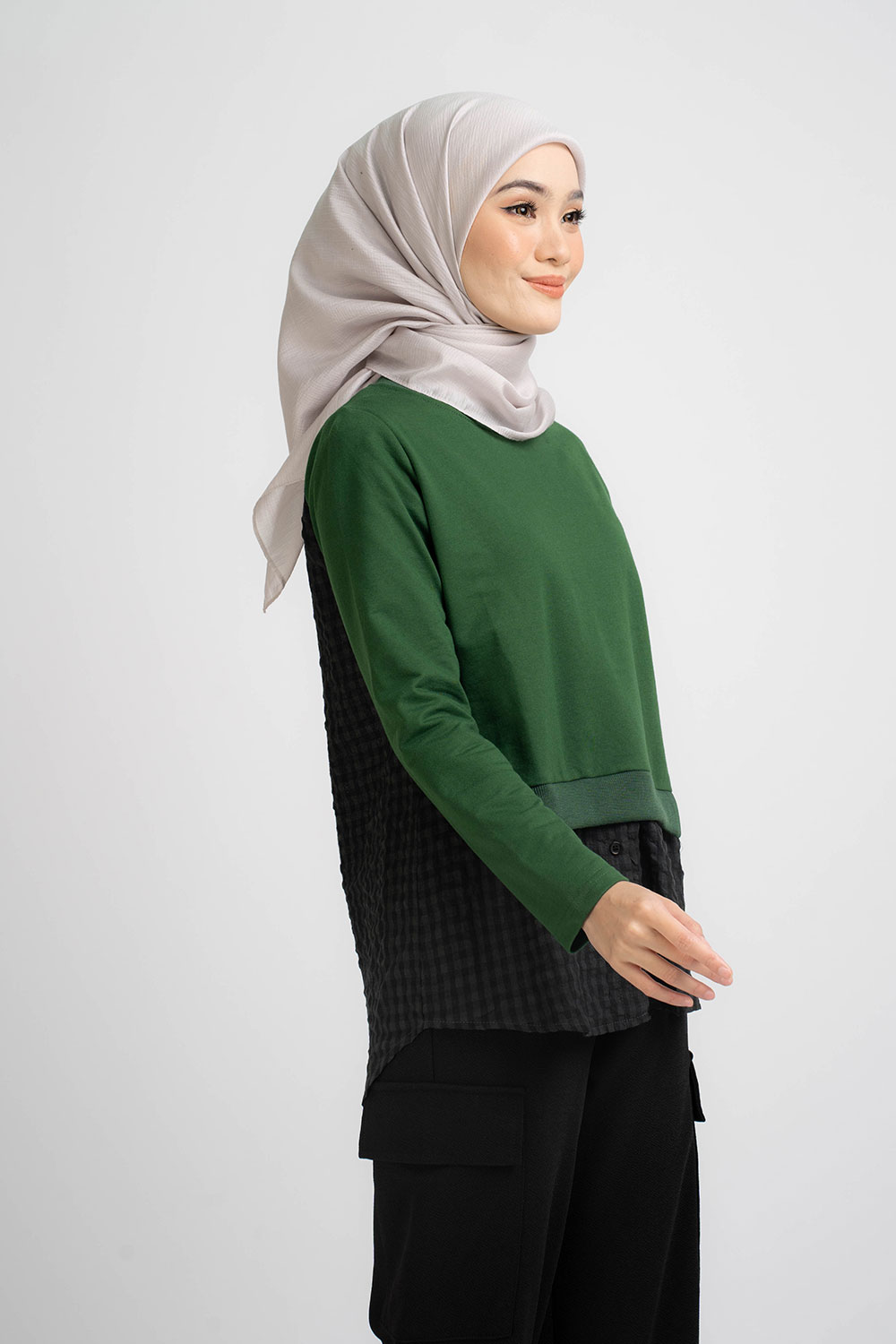 Minea Drapy Top Dark Green 1 main image 0