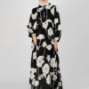 Imani Floral Printed Dress Black