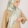 Hyra Satin Printed Square Green