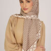 Indira Chiffon Printed Square Brown