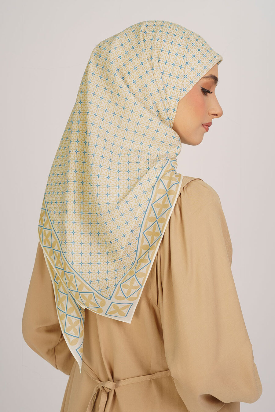 Indira Chiffon Printed Square Yellow - Image 2