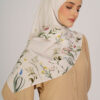 Mesha Chiffon Printed Square Cream