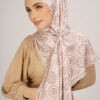 Tanisha Satin Printed Shawl Brown - Image 3