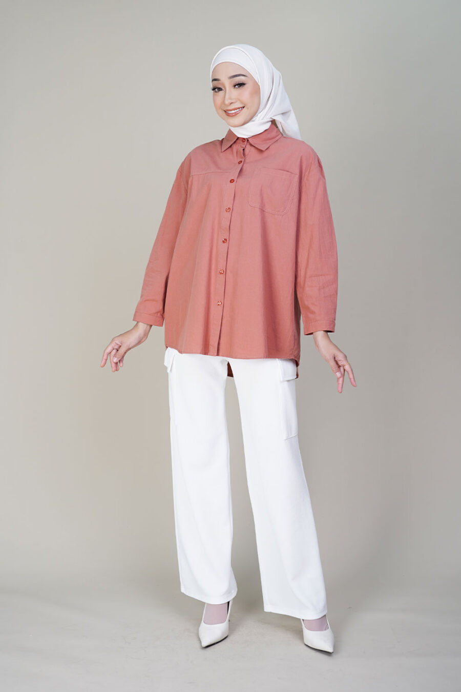 Bonnie Blouse Brick Red - Image 2