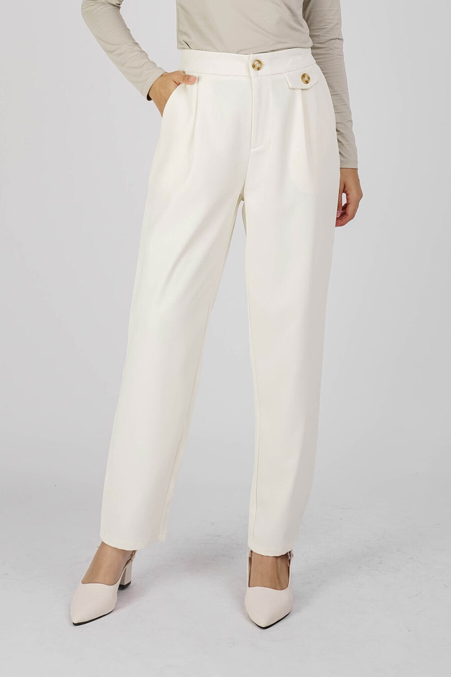 Raelyn Pants Off White