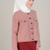 Anita Checkered Tweed Crop Top Red - Image 3