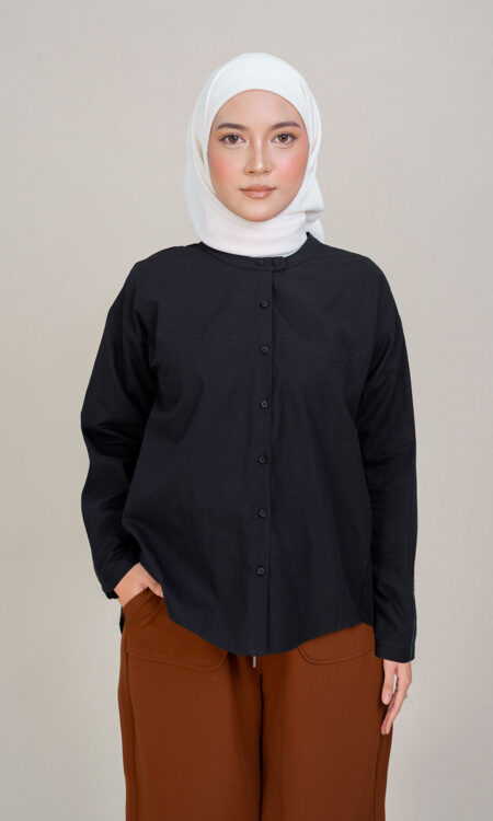 Rowan Plain Blouse Black