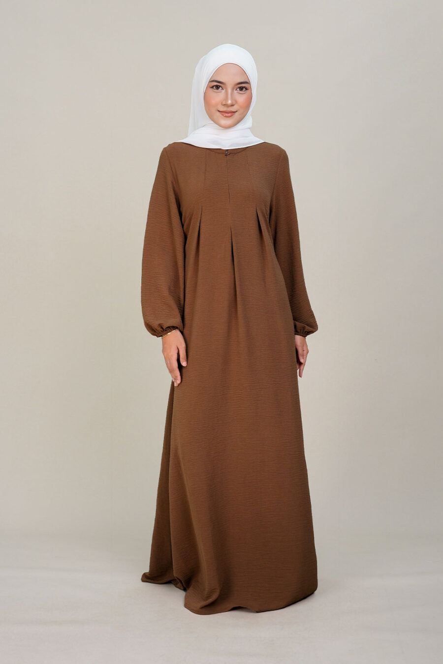 Fatima Dress Coffee - Image 4