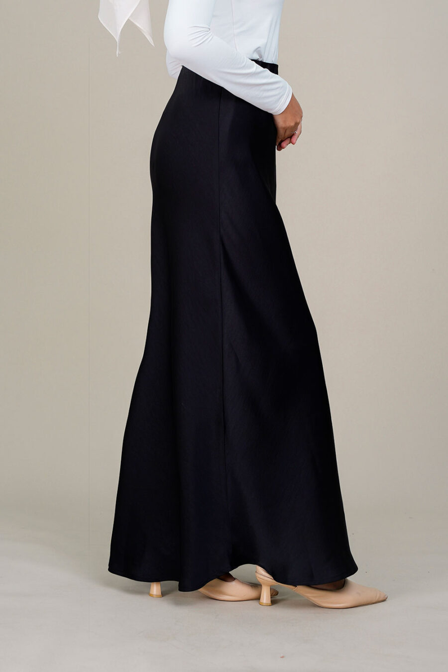 Marina Satin Skirt Black - Image 3