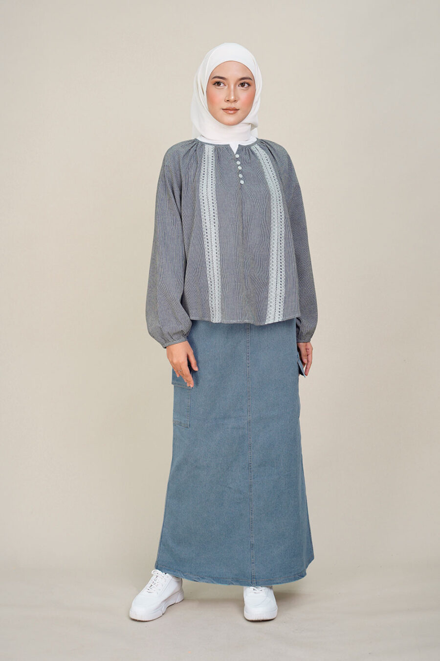 Tyler Denim Jeans Skirt Blue - Image 3