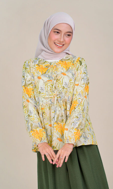 Lilibet Ruffle Top Yellow