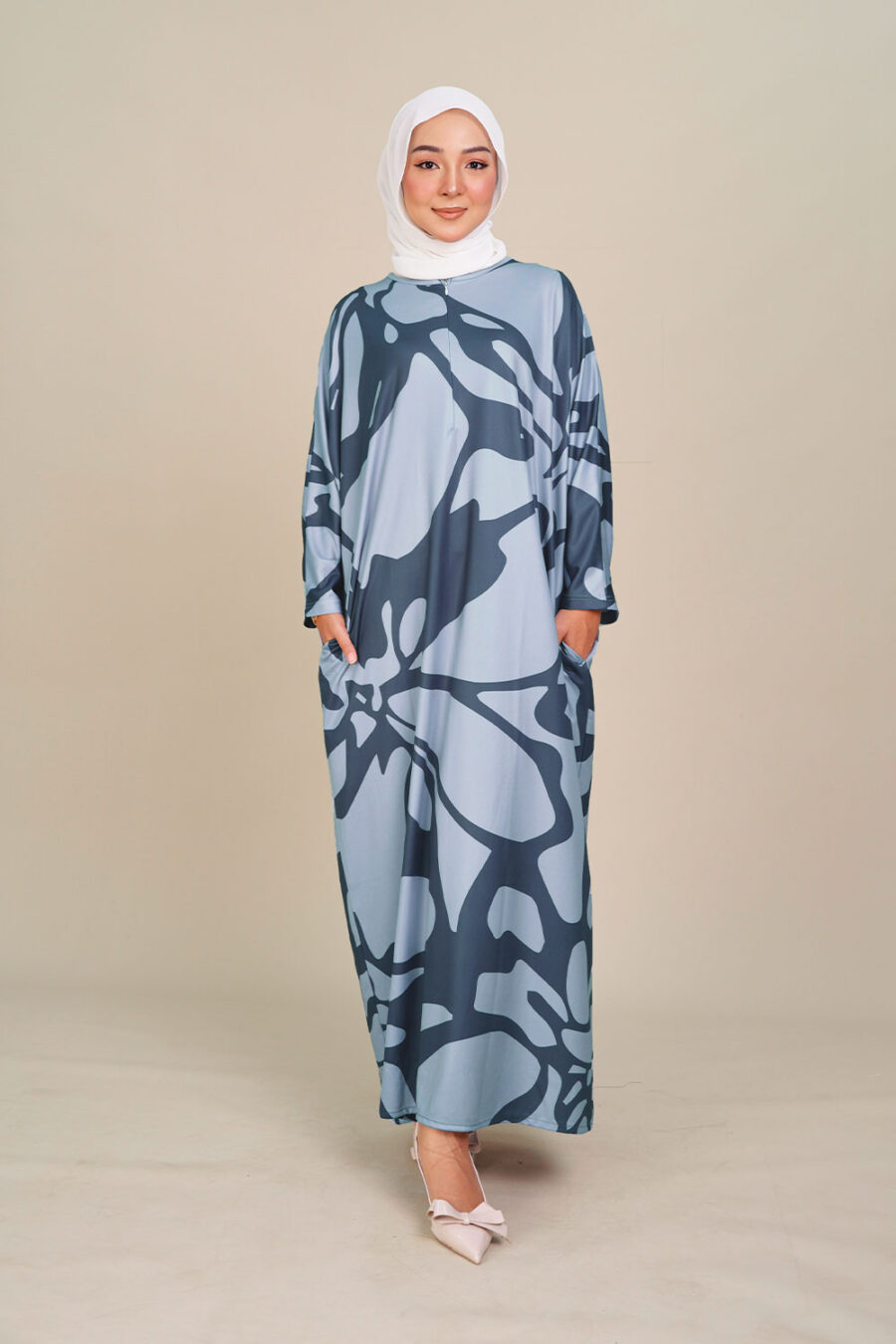 Utari Kaftan Grey Blue - Image 2