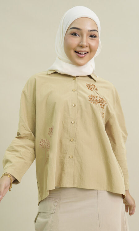 Huree Oversized Top Beige