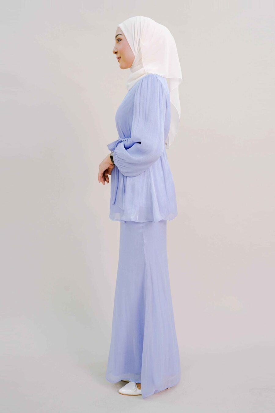 Thea Kurung in Steel Blue - Image 3