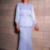 Thea Kurung in Steel Blue