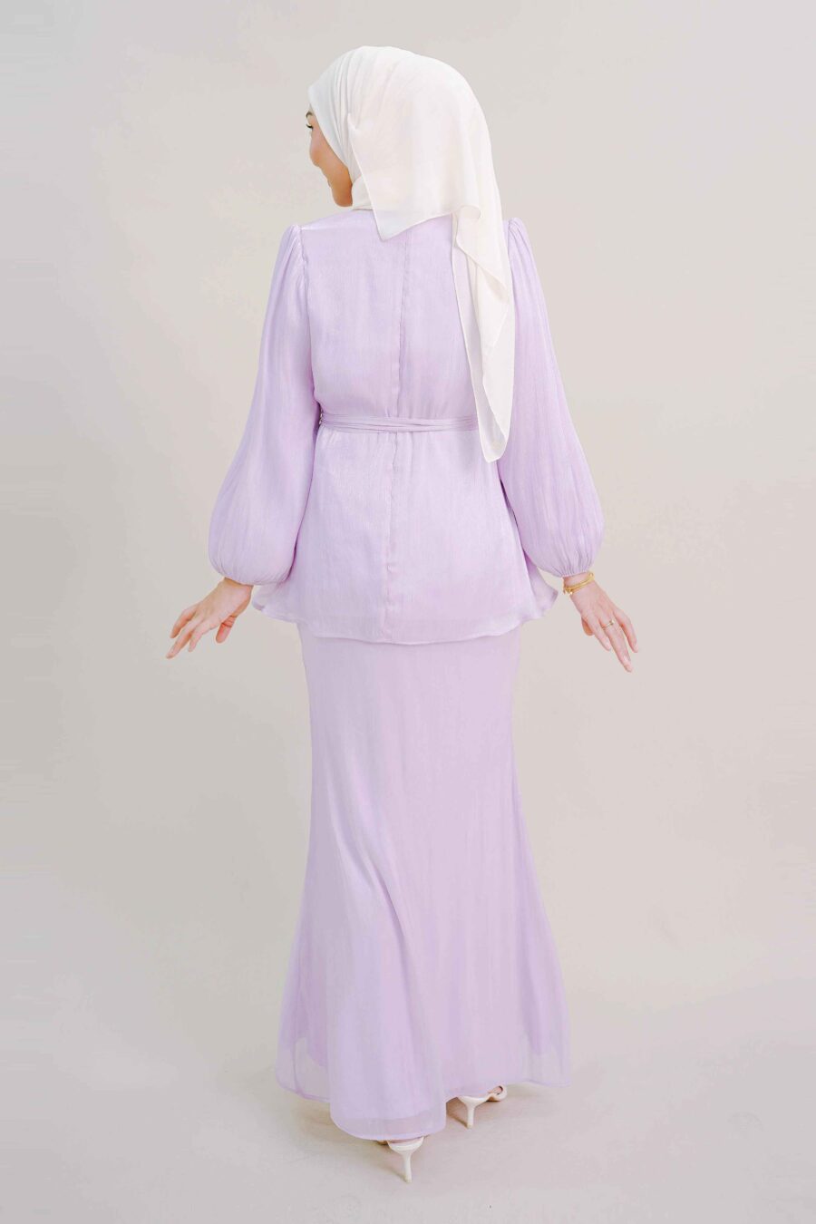 Thea Kurung in Lilac - Image 3