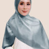 Cahaya Satin Printed Shawl Grey