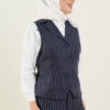 Naomi Stripe Vest Navy - Image 2