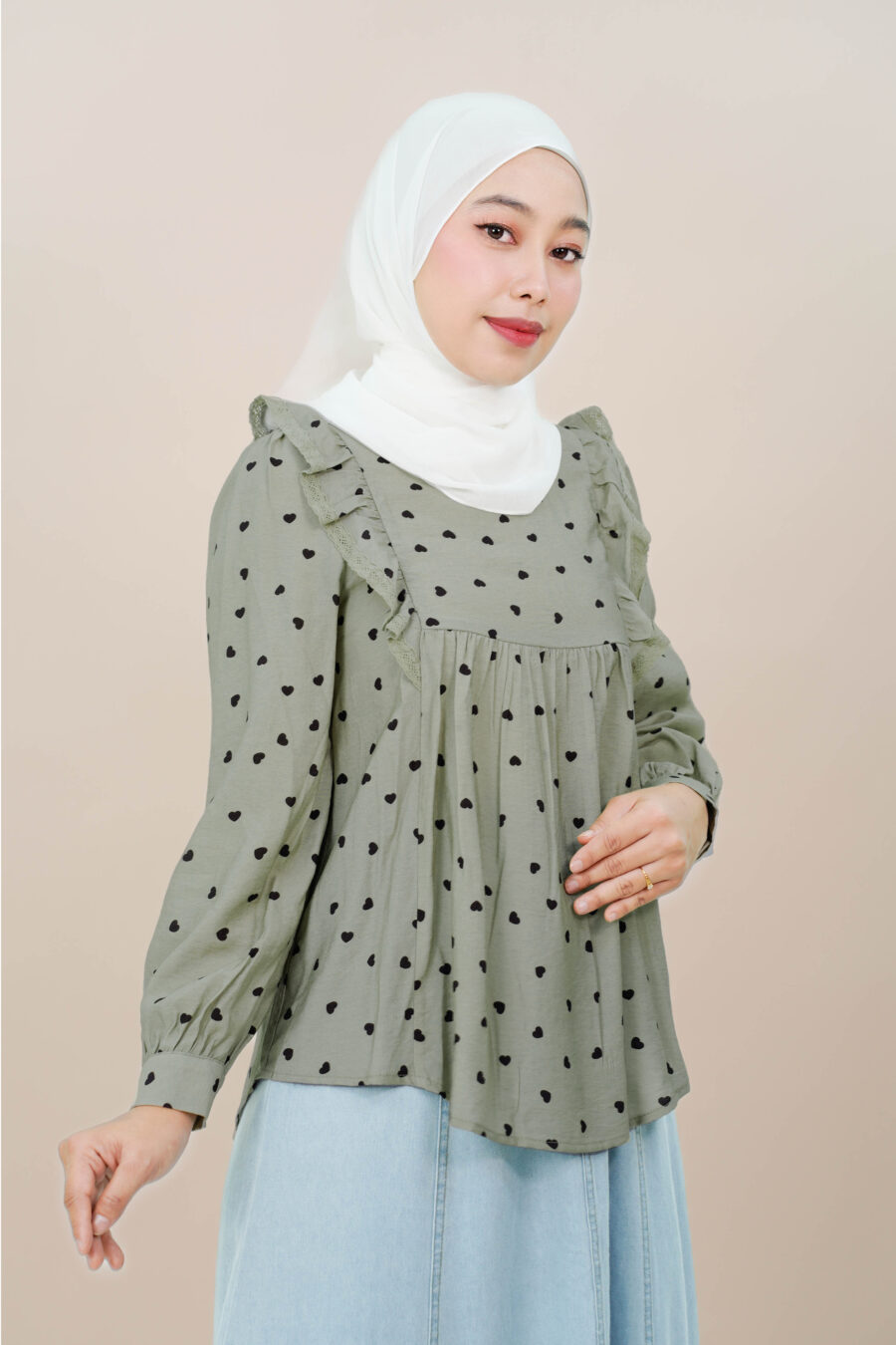 Donita Blouse Moss Green - Image 2