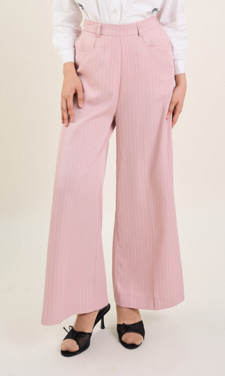 Naomi Stripe Print Pants Pink