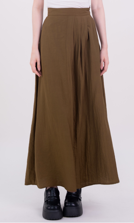 Sienna Semi-Pleated Skirt Brown